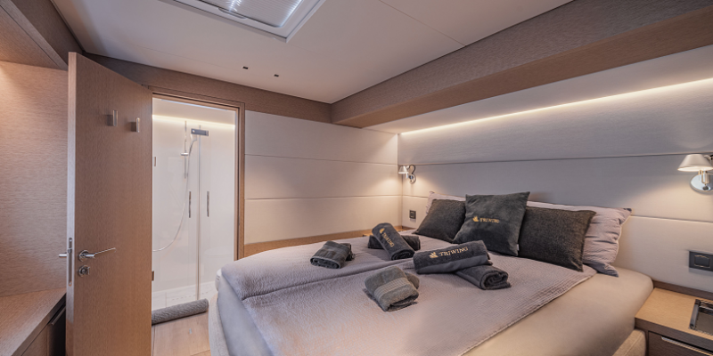 Lagoon Sixty5 Catamaran charter Mallorca cabin